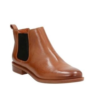 Clarks Taylor Shine Somerset Chelsea Boots | Brown Leather Booties